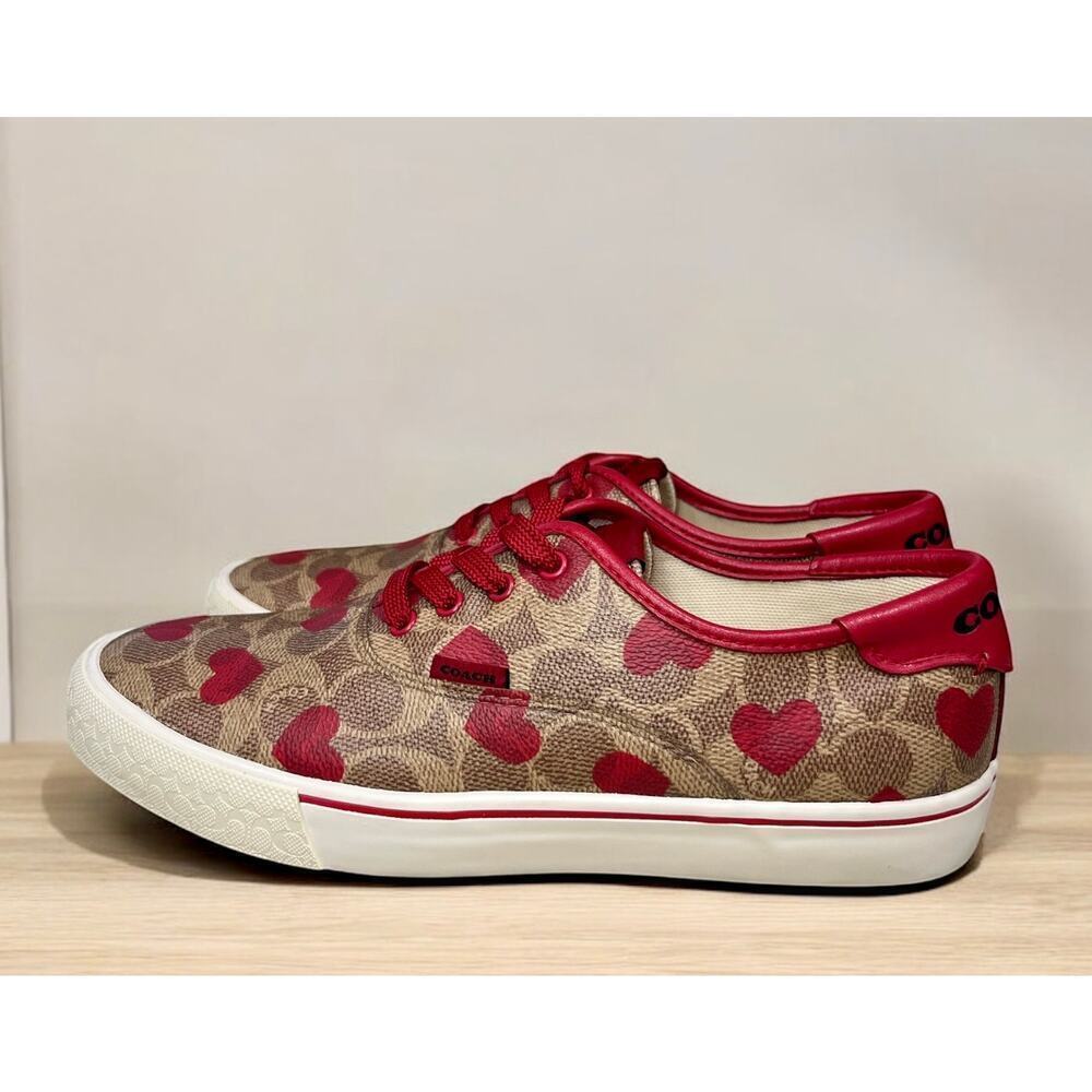 Coach C9056 CitySole Skate Sneaker With Heart Print – Size 8.5B